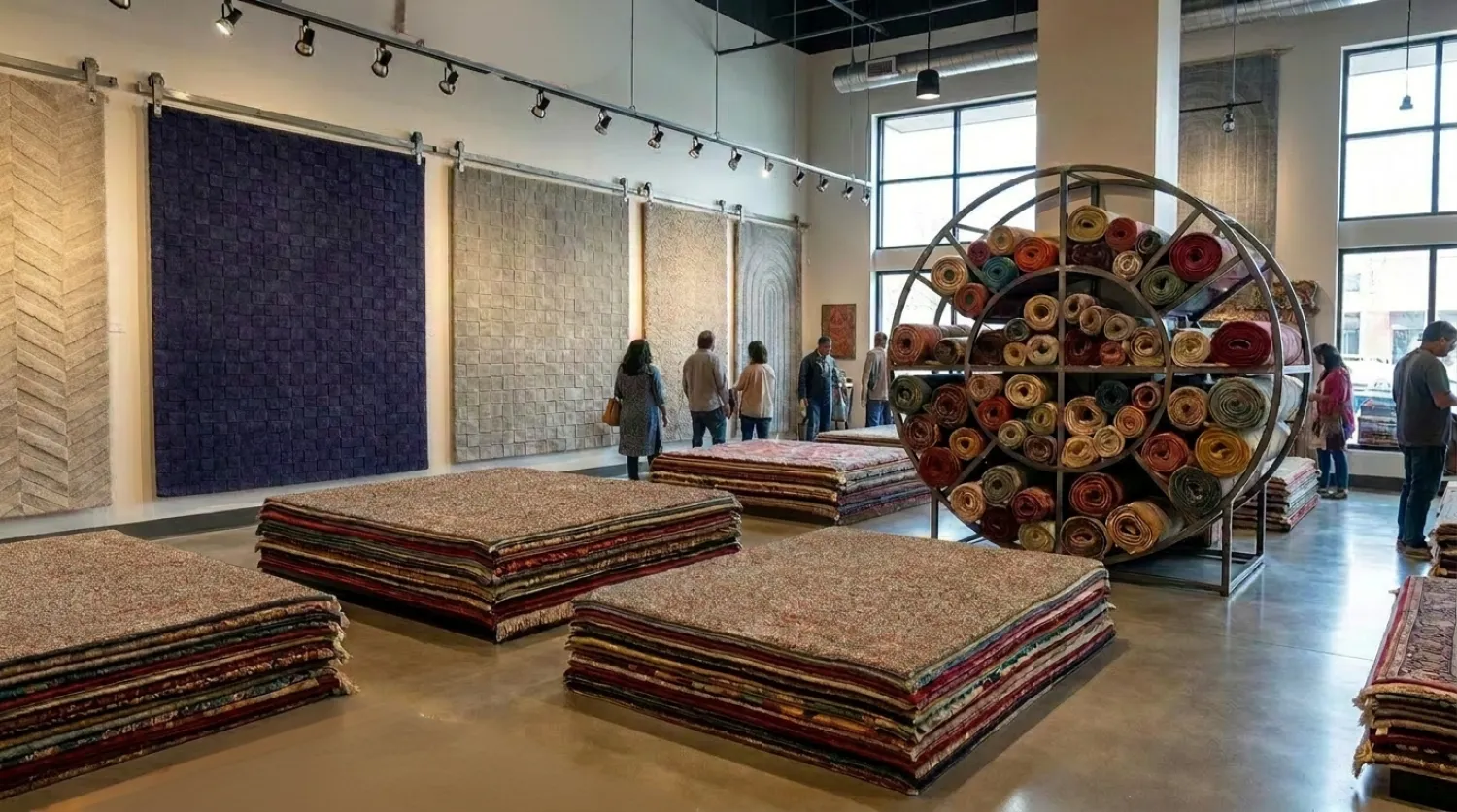APCO Luxury Rugs Delhi showroom in Ghitorni